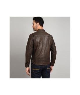 DT BROWN LEATHER JACKET